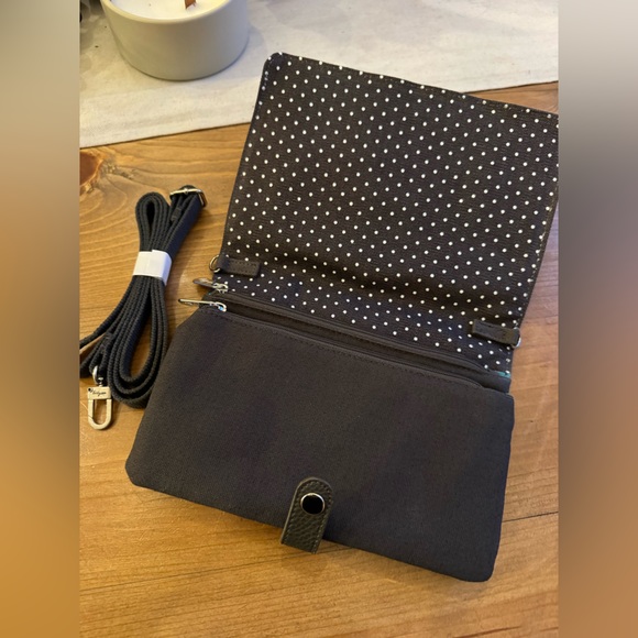 NWT - Thirty One Double Up Crossbody in Gray and White - Picture 5 of 6